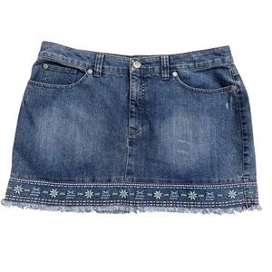 Nine West Denim Mini Skirt | Size 14